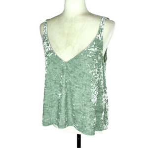 H&M green velvet camisole